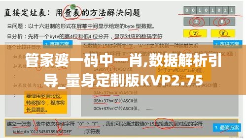 管家婆一码中一肖,数据解析引导_量身定制版KVP2.75