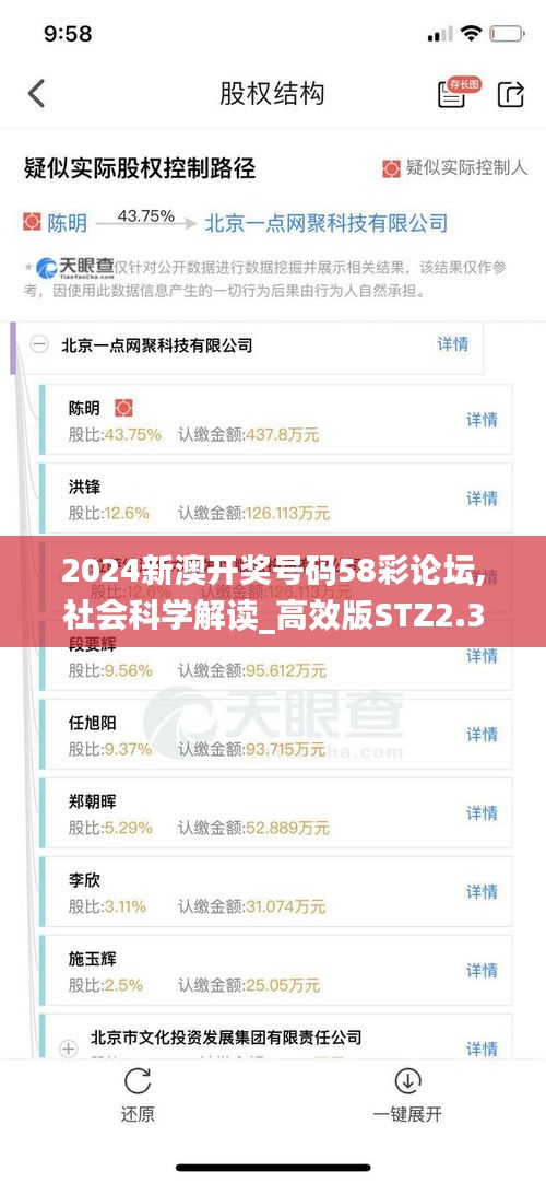 2024新澳开奖号码58彩论坛,社会科学解读_高效版STZ2.30