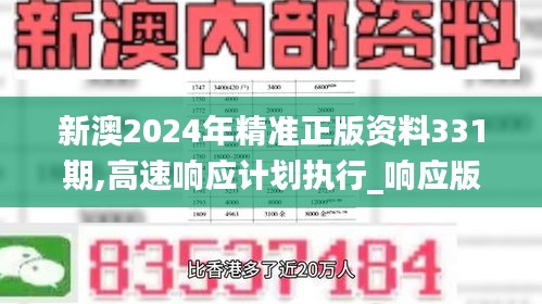 新澳2024年精准正版资料331期,高速响应计划执行_响应版QDL11.49