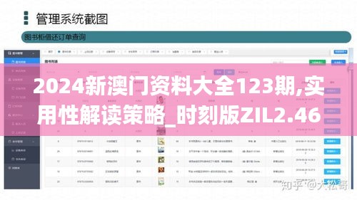 2024新澳门资料大全123期,实用性解读策略_时刻版ZIL2.46