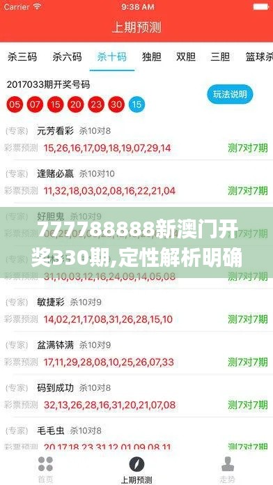 777788888新澳门开奖330期,定性解析明确评估_服务器版EUT11.15