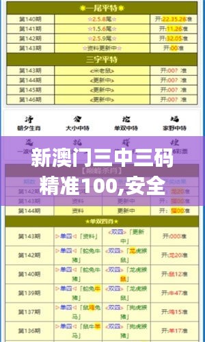 新澳门三中三码精准100,安全性方案执行_随机版TML9.15