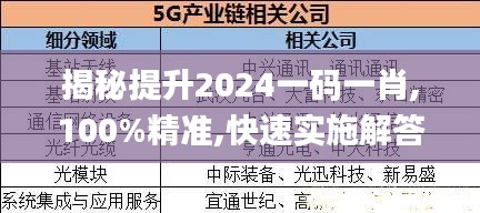 揭秘提升2024一码一肖,100%精准,快速实施解答研究_亲和版SBJ9.2