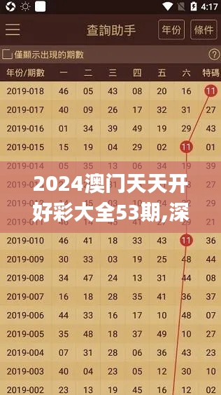 2024澳门天天开好彩大全53期,深入登降数据利用_触控版UNM9.57