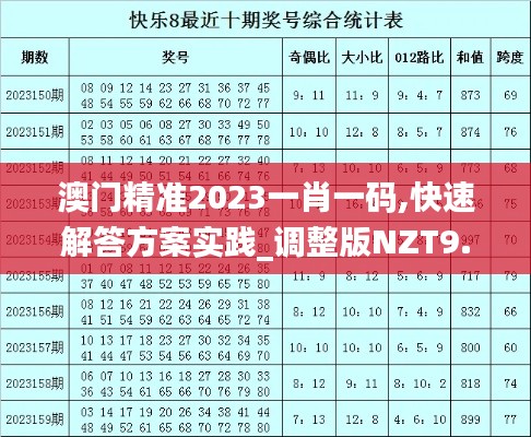 澳门精准2023一肖一码,快速解答方案实践_调整版NZT9.62