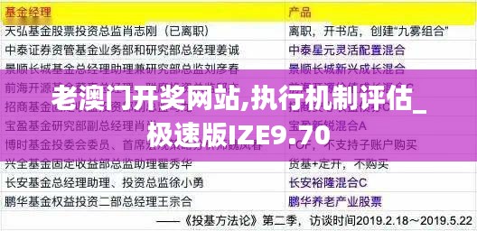 老澳门开奖网站,执行机制评估_极速版IZE9.70