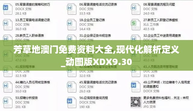 芳草地澳门免费资料大全,现代化解析定义_动图版XDX9.30