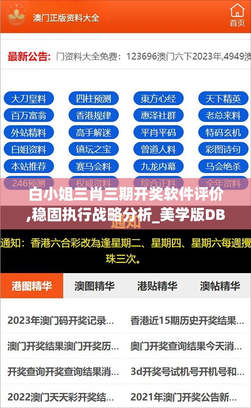 白小姐三肖三期开奖软件评价,稳固执行战略分析_美学版DBN7.85