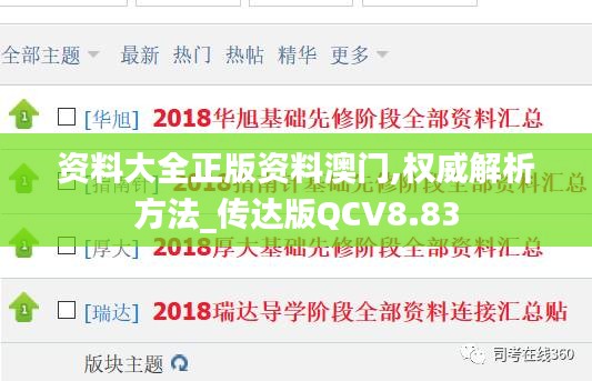 资料大全正版资料澳门,权威解析方法_传达版QCV8.83