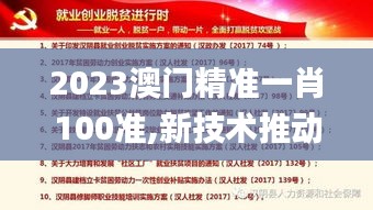 2023澳门精准一肖100准,新技术推动方略_同步版DFR8.60