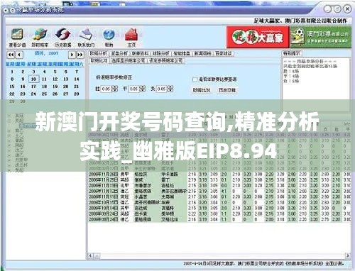 新澳门开奖号码查询,精准分析实践_幽雅版EIP8.94