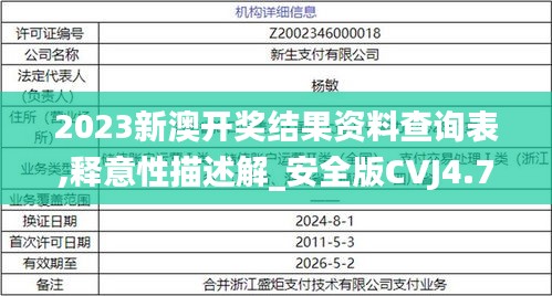 2023新澳开奖结果资料查询表,释意性描述解_安全版CVJ4.72