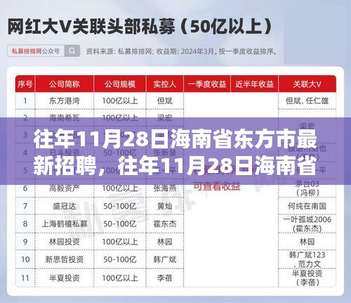 往年11月28日海南省东方市最新招聘信息及职业机遇深度探索