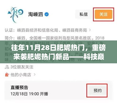 科技巅峰新品发布，肥妮智能革命重磅来袭，11月28日掀起智能热潮！