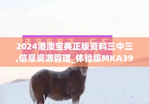 2024港澳宝典正版资料三中三,信息资源管理_体验版MKA39.134