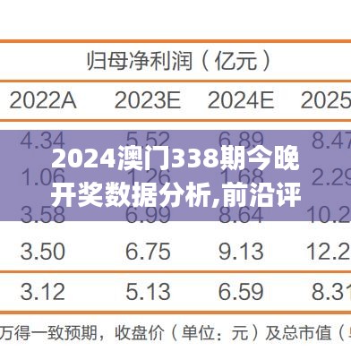 2024澳门338期今晚开奖数据分析,前沿评估说明_尊享款2.390-3