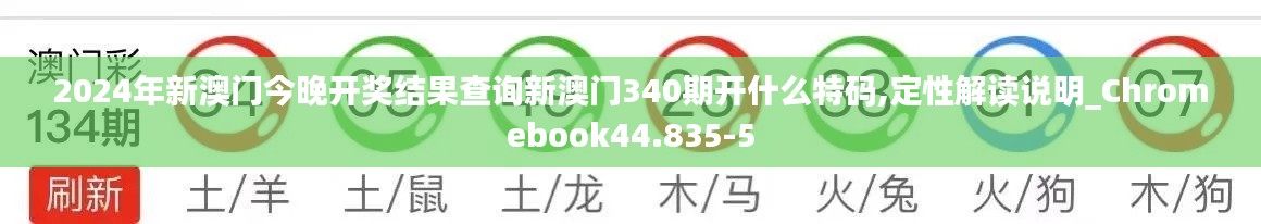 2024年新澳门今晚开奖结果查询新澳门340期开什么特码,定性解读说明_Chromebook44.835-5