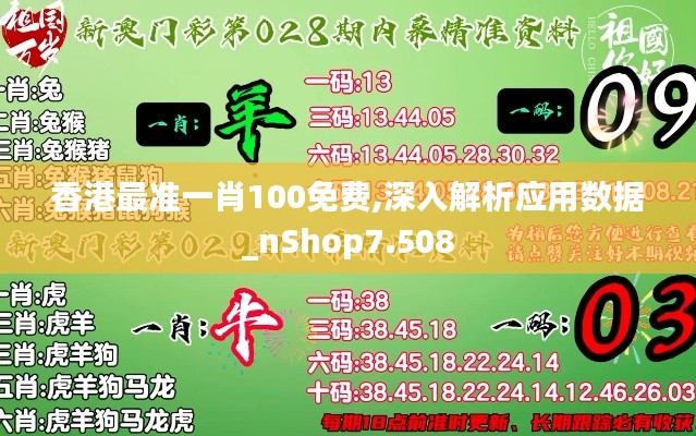 香港最准一肖100免费,深入解析应用数据_nShop7.508