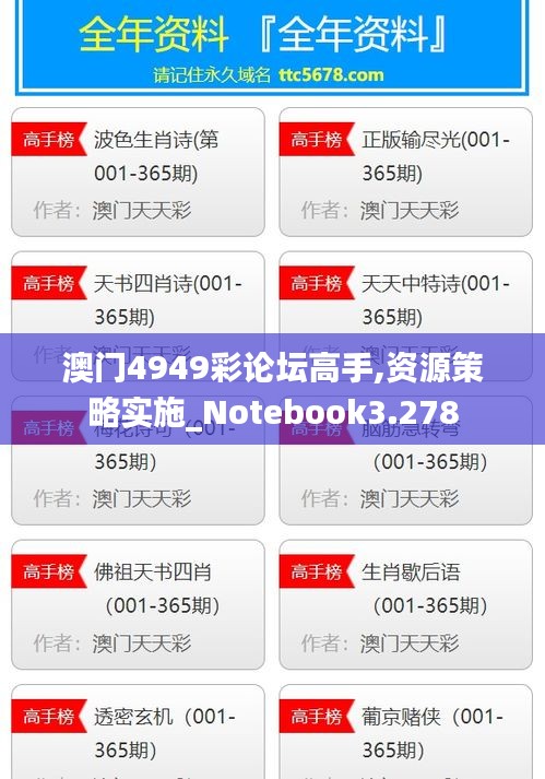 澳门4949彩论坛高手,资源策略实施_Notebook3.278