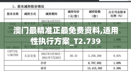 澳门最精准正最免费资料,适用性执行方案_T2.739