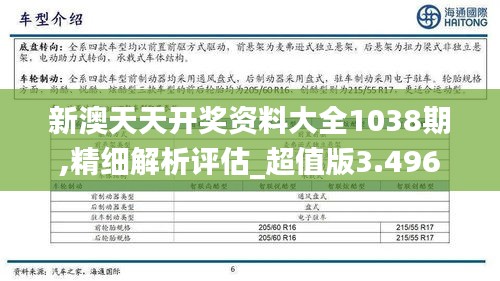 新澳天天开奖资料大全1038期,精细解析评估_超值版3.496