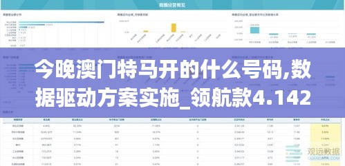 今晚澳门特马开的什么号码,数据驱动方案实施_领航款4.142