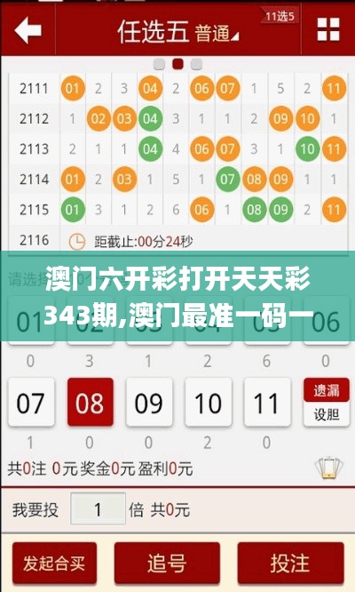 澳门六开彩打开天天彩343期,澳门最准一码一码揭秘_UHD款4.430