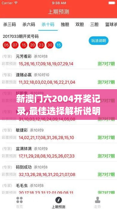 新澳门六2004开奖记录,最佳选择解析说明_AP1.249