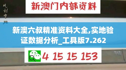 新澳六叔精准资料大全,实地验证数据分析_工具版7.262