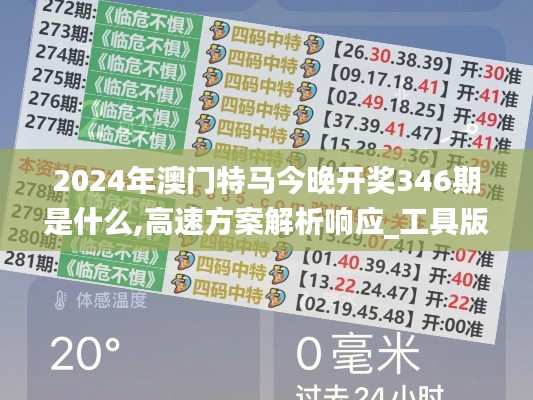 2024年澳门特马今晚开奖346期是什么,高速方案解析响应_工具版4.216