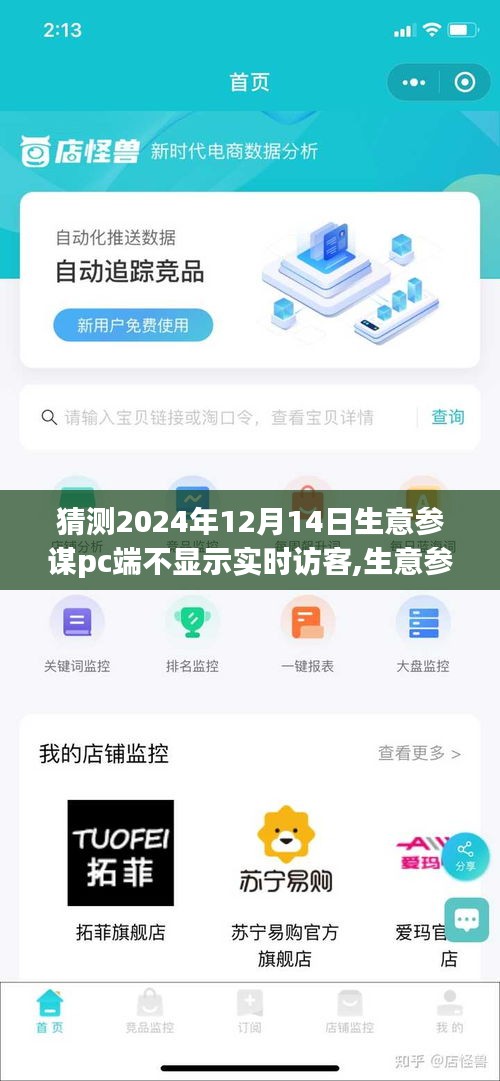 生意参谋PC端实时访客隐匿背后的行业洞察与影响，2024年12月14日的预测分析