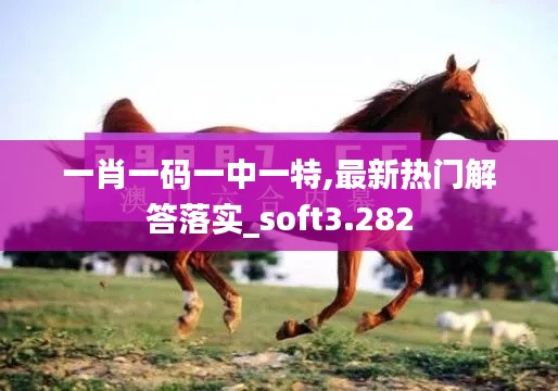 一肖一码一中一特,最新热门解答落实_soft3.282