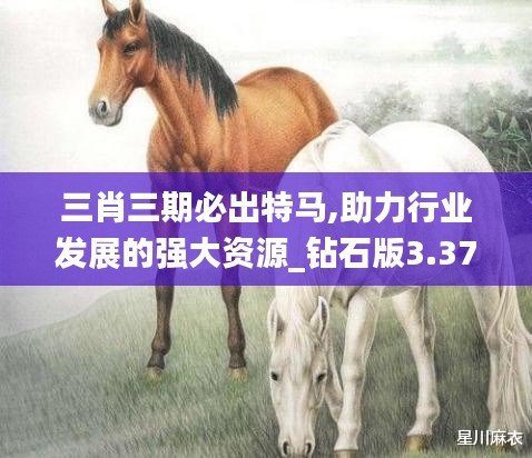 三肖三期必出特马,助力行业发展的强大资源_钻石版3.371