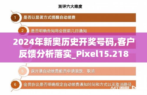 2024年新奥历史开奖号码,客户反馈分析落实_Pixel15.218