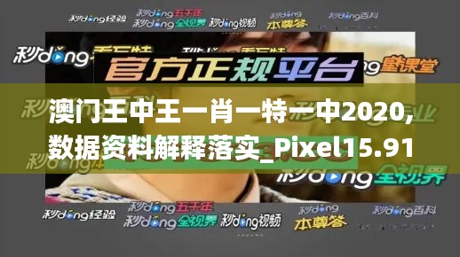 澳门王中王一肖一特一中2020,数据资料解释落实_Pixel15.912