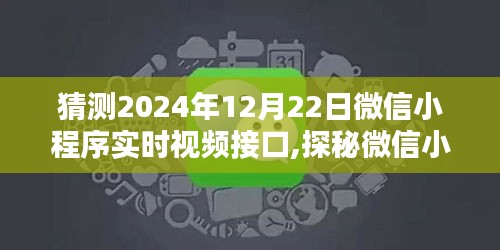 微信小程序实时视频接口探秘，回顾历程与未来预测（2024年视角）