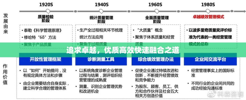 追求卓越，优质高效快速融合之道