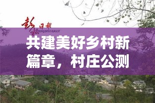 共建美好乡村新篇章，村庄公测推进举措落地实施
