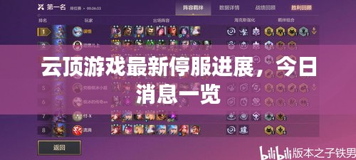 云顶游戏最新停服进展，今日消息一览